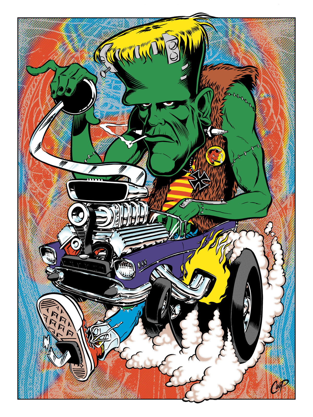FRANKENROD Silkscreen Print | The Art Of Coop